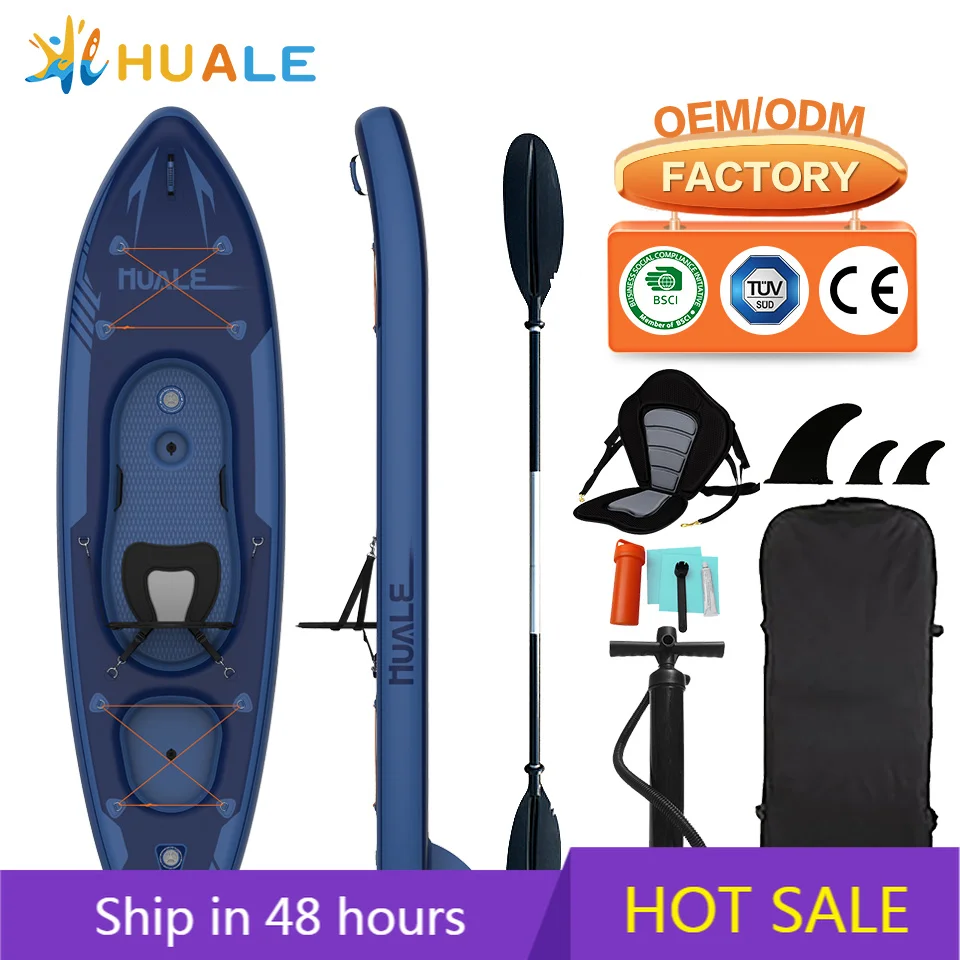 OEM Factory Wholesale Drop‑Stitch Inflatable Fishing Kayak Custom Logo for Lake Angling