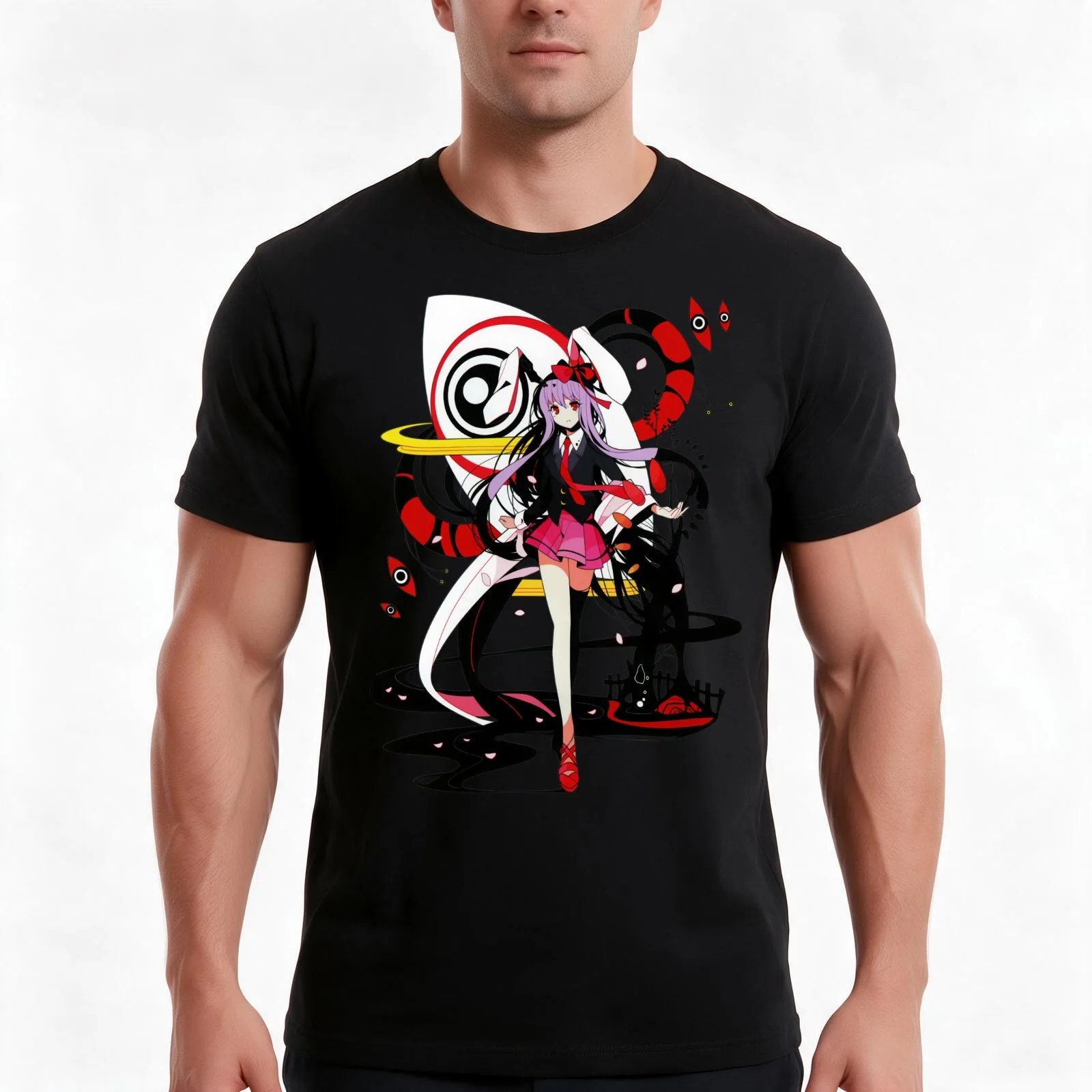 Touhou Project - Reisen Udongein Inaba T-Shirt Summer Casual Cotton Tee Oversized Streetwear Tops Vintage Graphic Print