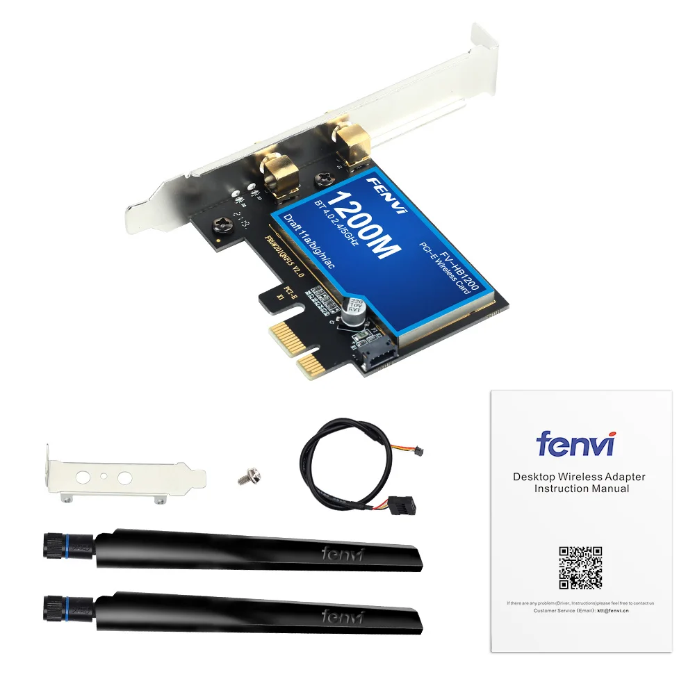1200Mbps For Broadcom BCM94360CS2 Desktop PCIWireless Adapter WLAN Wi-Fi Card With BT4.0 2.4G/5GHz For Hackintosh