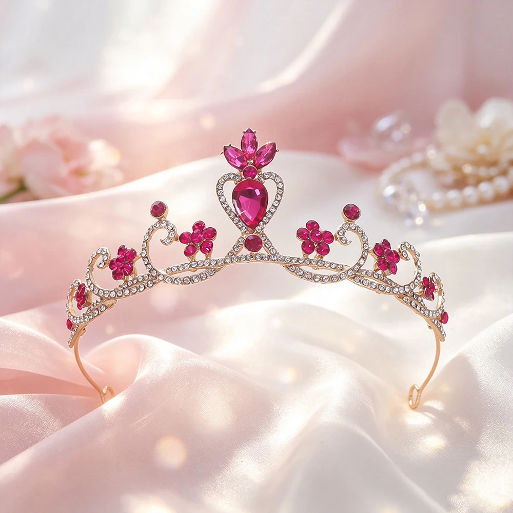 Women'S Fashion Headbands - 1pc Tiare Florale Scintillante en Cristal,