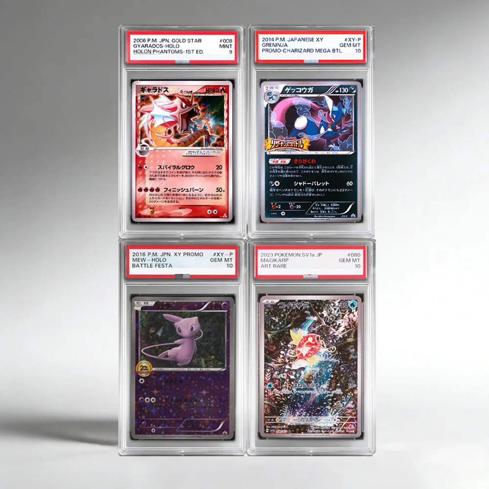 

DIY Anime PTCG Rating Card JPN MAGIKAPR MEW GRENINJA GYARADOS Collection Trading Card High Quality Replica Card Label Card Gift