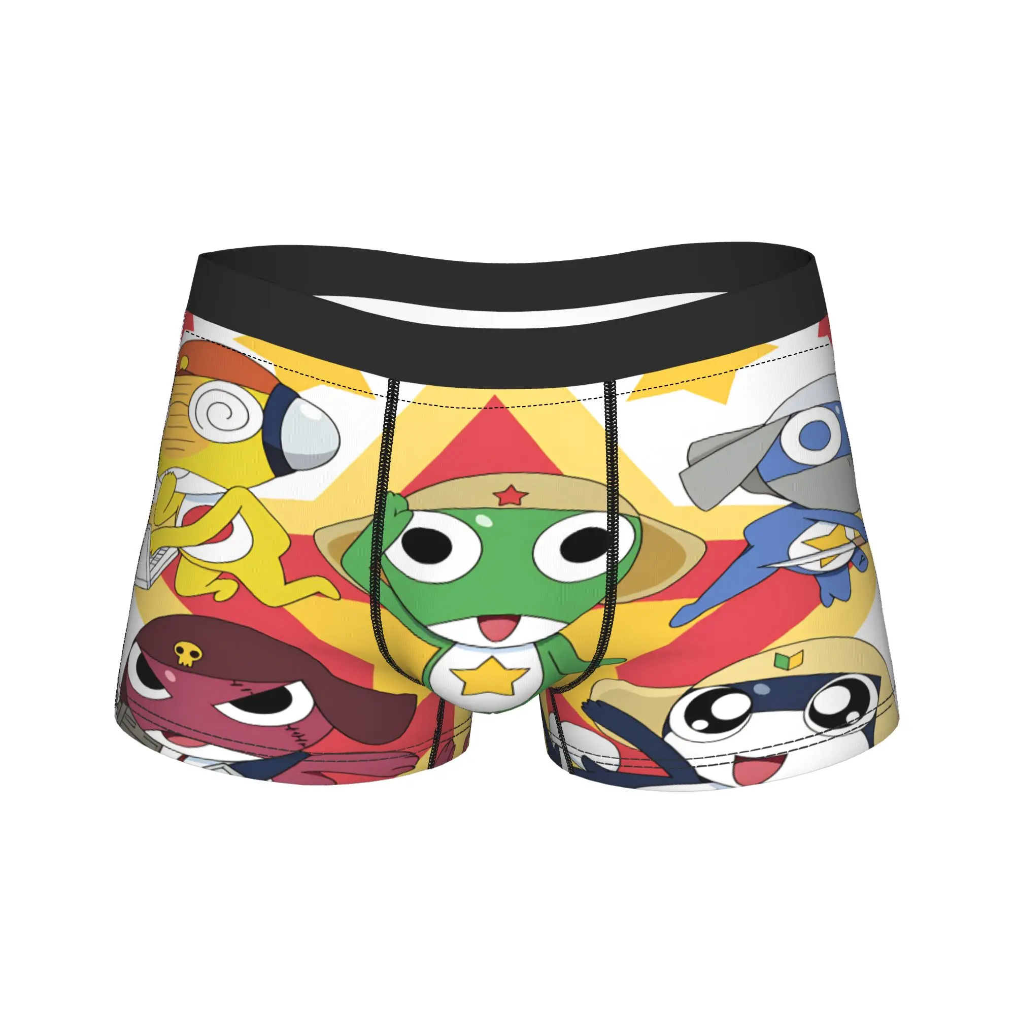 Keroros Gunsous Frog Underwear  Males Underpants Printing Breathable Boxershorts Hot Sale Boxer Brief Big Size