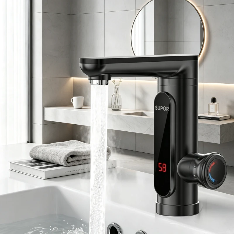 Stainless Steel  Instant Electric Hot Water Faucet for Sink, Fast Heating with Constant Temp, Instant Hot Water Outlet Durable