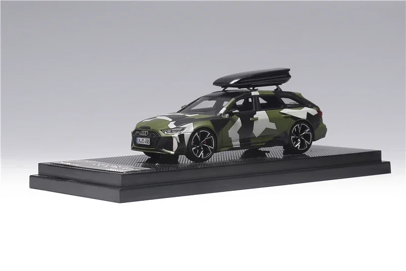 Stance Hunters SH 1:64 RS6 Avant (C8) Camouflage Green Resin Limited Model Car