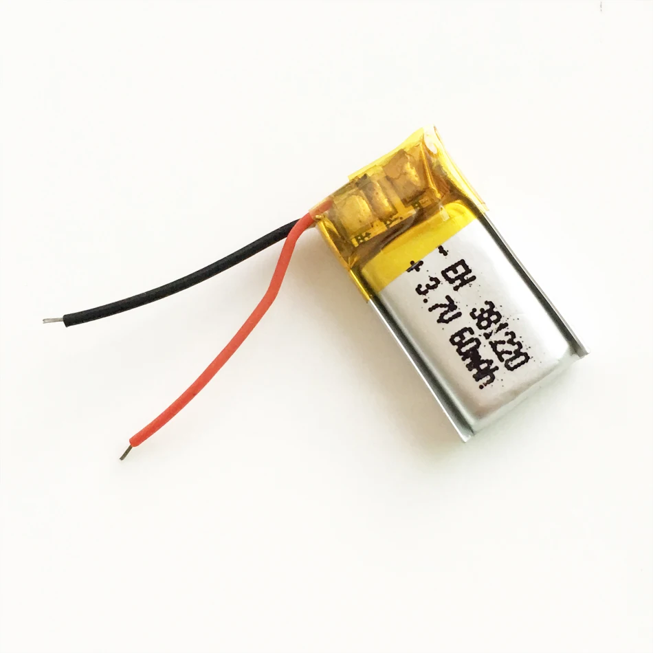 3.7V 60mAh akumulator litowo-polimerowy Li po komórki Li do zestawu słuchawkowego rejestratora Bluetooth MP3 Headphon wideo pióro 381220