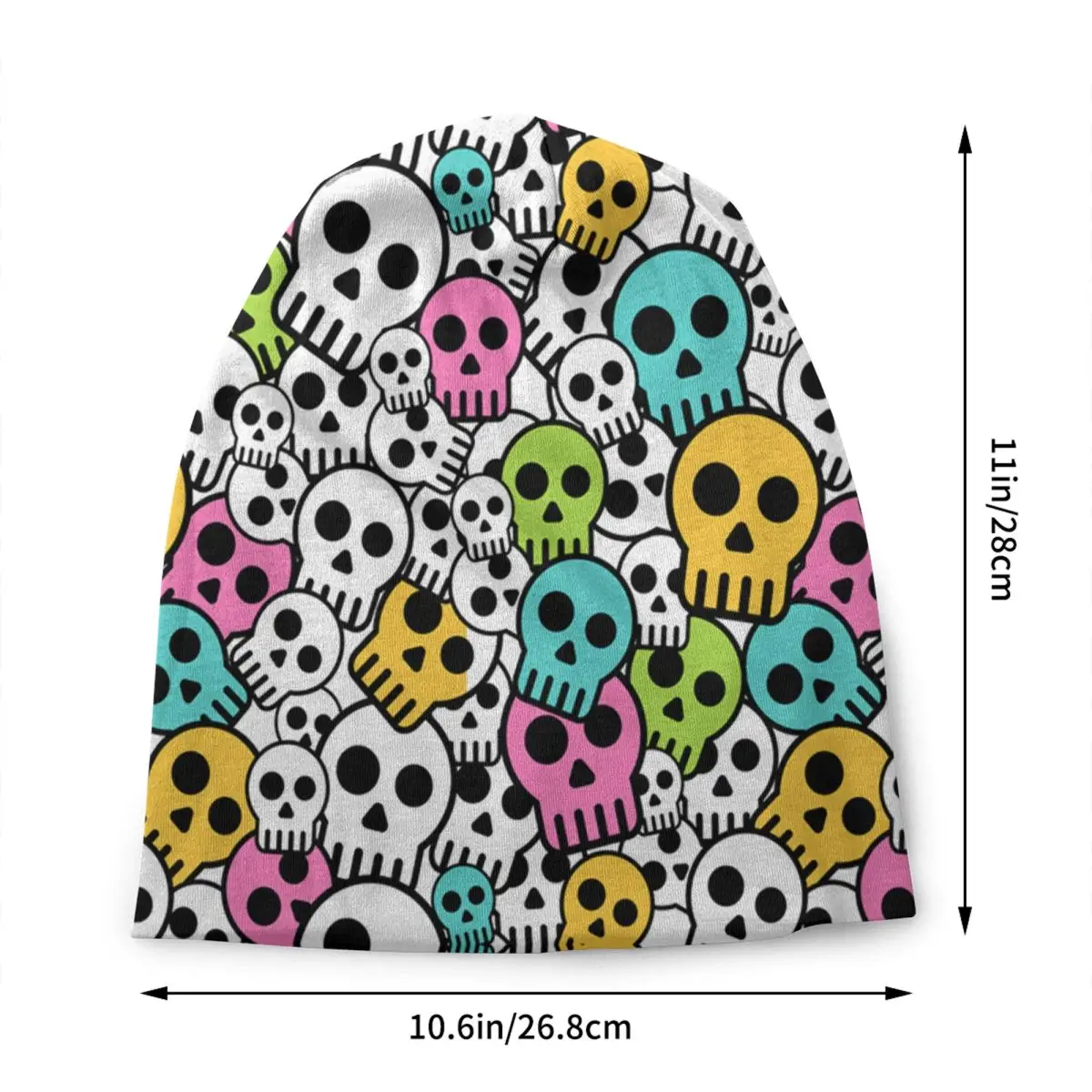 Gothic Skeleton Death Skull Bonnet Hats Fashion Knitting Hat For Men Women Autumn Winter Warm Skullies Beanies Caps