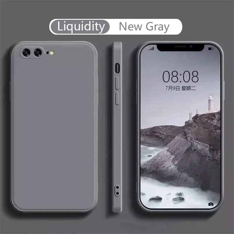 Liquid Silicone logo Case For iPhone 6s 7 8 Plus Original Soft Cover Coque for iPhone X XR XS 8 7 6 6S SE2020 Cases