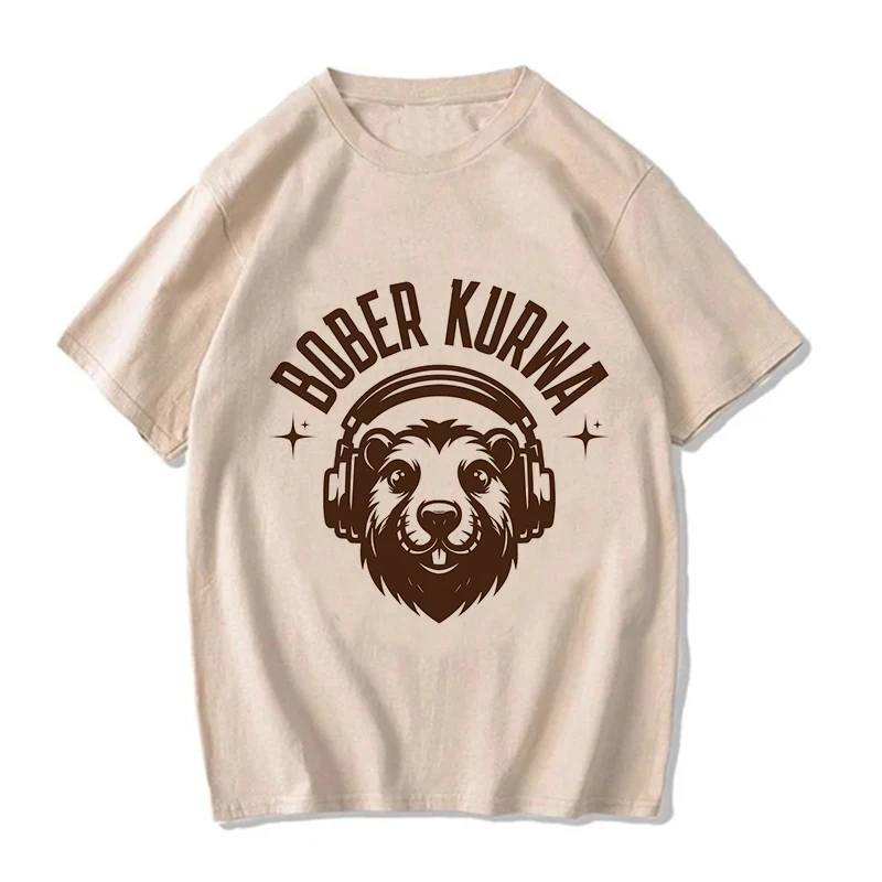 90s Cartoon Bobr Kurwa Grunge Tshirt Funny Kurwa Bober Mange T Shirt Harajuku Y2k Tees Tops Men Fashion EU Szie T-shirt Clothes