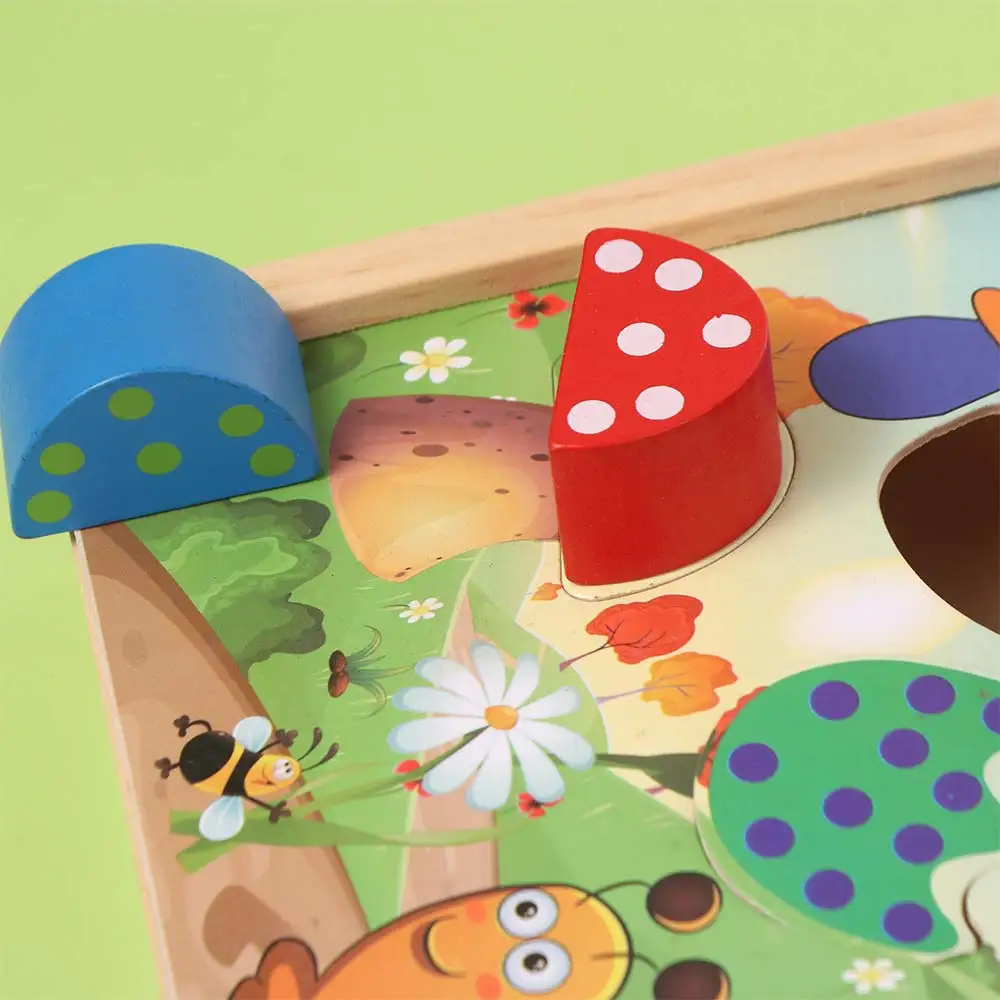 Form Holz Montessori Spielzeug Frühe Bildung Entwicklungs Spielzeug Farbe Form Sortierung Box 3D Puzzle Bunte Passende Blöcke
