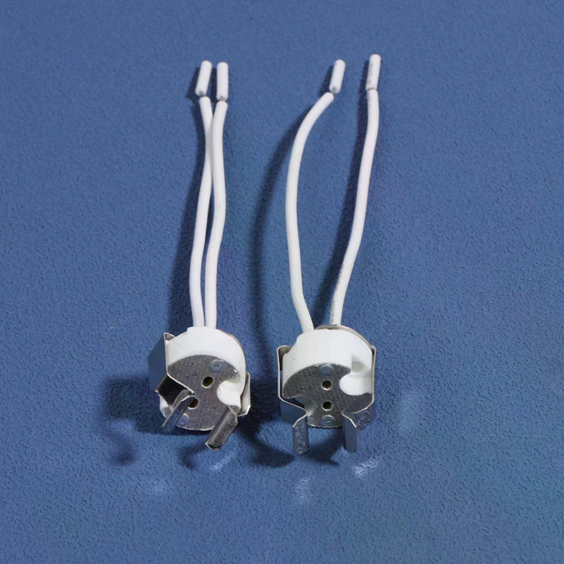 3Pcs MR16 GU5.3 G5.3 Socket MR16 Socket Lamp Holder With Bracket LED Halogen Gu5.3 Light Socket White 10cm Silicone Cable