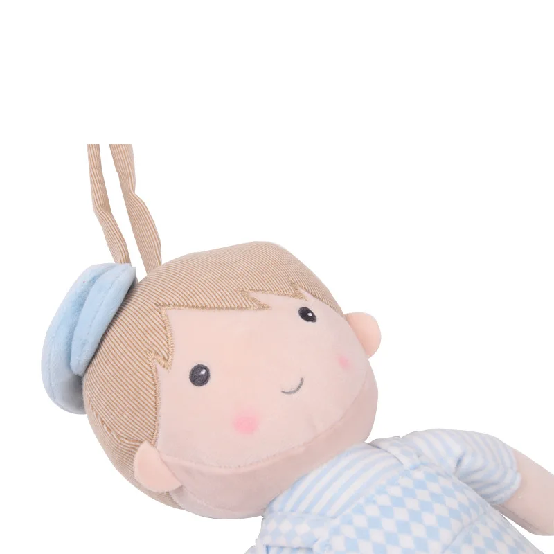 Adorable Baby Music Pull-String Soothing Toy - Cute Plush Doll Hanging Rattle for Boys & Girls