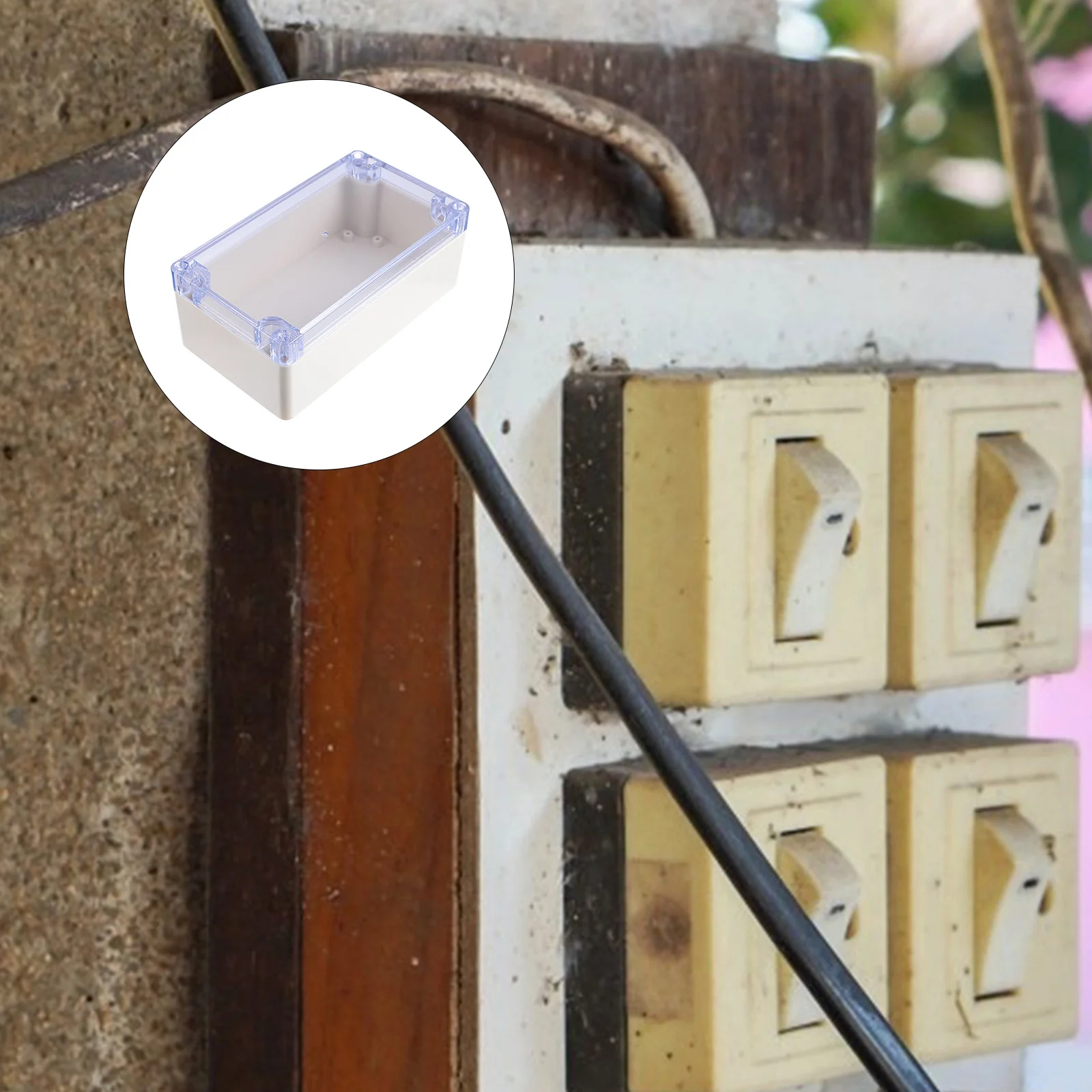 

ABS Plastic Waterproof Junction Box Electrical Project Enclosure Antistatic Insulation Resistance Indoor Outdoor Use