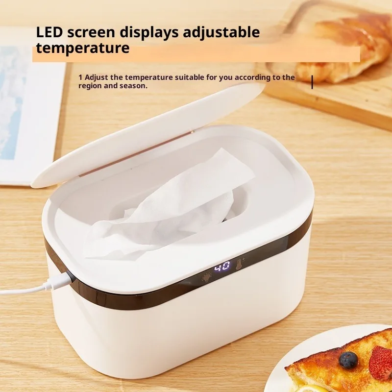 المحمولة USB الطفل مسح دفئا منديل صندوق التدفئة المنزل/سيارة الطفل الرطب مسح سخان دفئا مع شاشة LED موزع المناشف المبللة #3