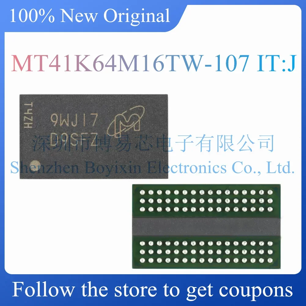NEW MT41K64M16TW-107 IT:J.Silk screen D9SFZ.Original genuine 1GB DDR3L SDRAMN memory. Packaged BGA-96