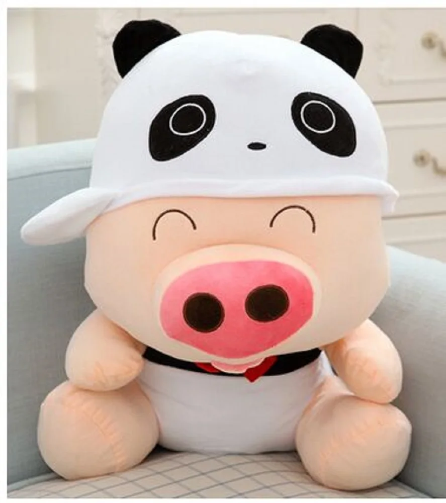 

lovely panda design about 50cm pig plush toy soft pillow toy,present Xmas gift 0183