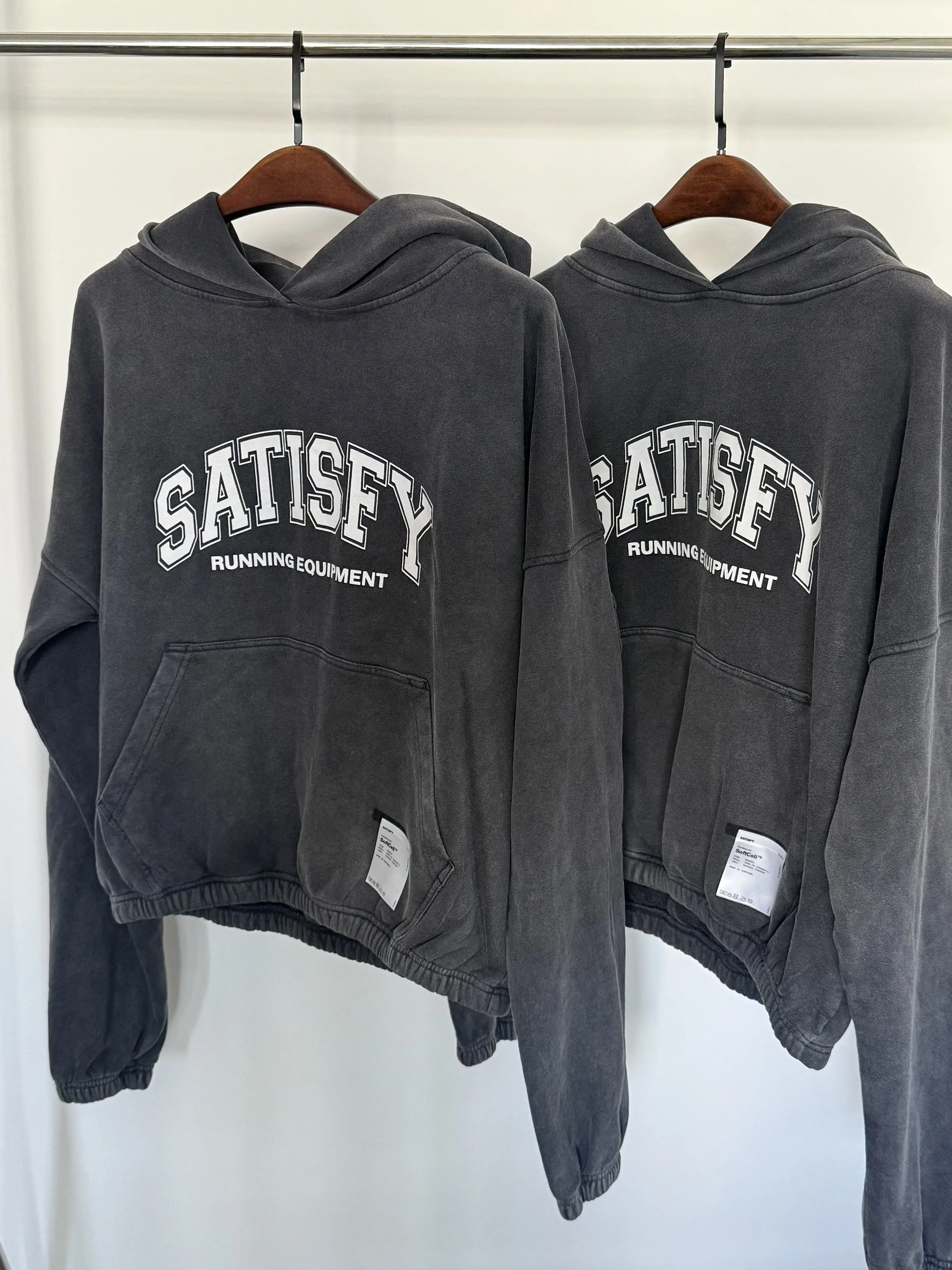 

Satisfy running marathon heavy wash hoodie alphabet print hoodie