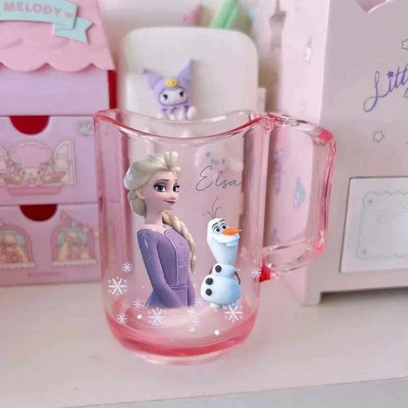 Disney Cartoon Animation Cute Sophia Elsa Creative Portable Fashion Student Children's Washing Plastic Cup Daily Necessities