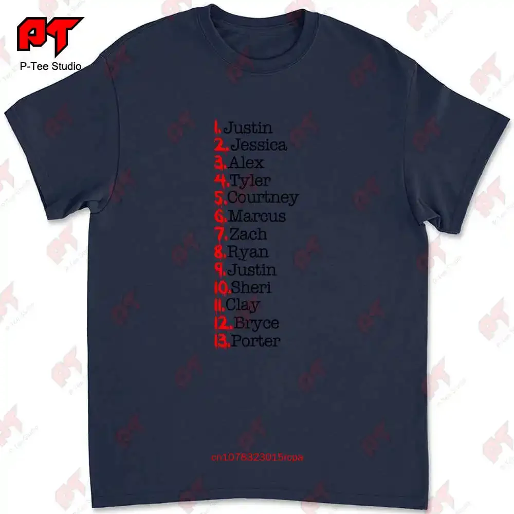 13 Reasons Why Tape Names Printed T-shirt 0DOW