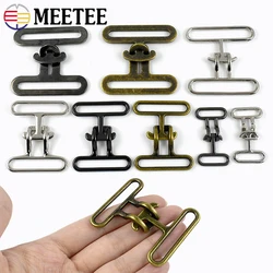 2/3/5Pcs Meetee 20/40/50mm Metal Belt Buckles Clothes Bag Strap Clasp Webbing Adjuster Hooks DIY Leather Hardware Accessories