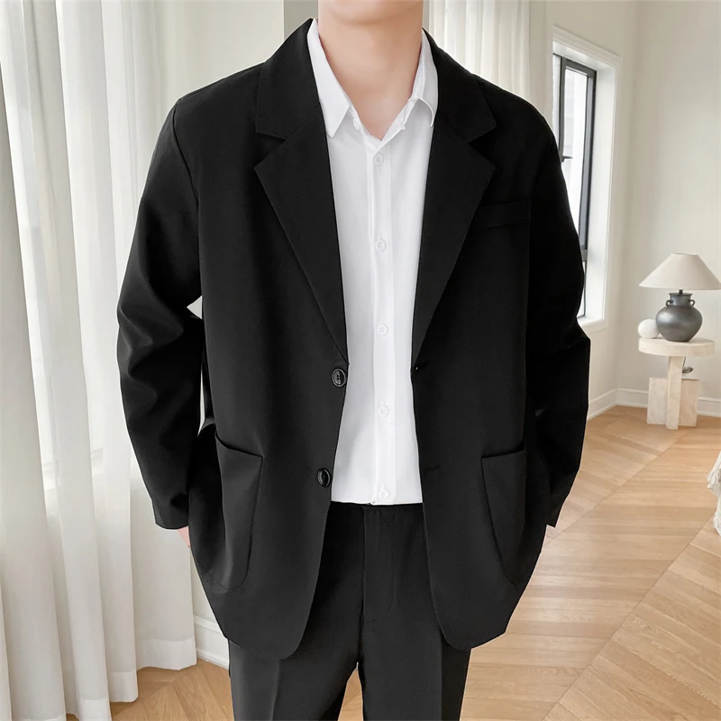 

New Men's Fashion Korean Version of The Trend Hong Kong Style Quality Wind British Style Casual Plankton Handsome Wedding Blazer