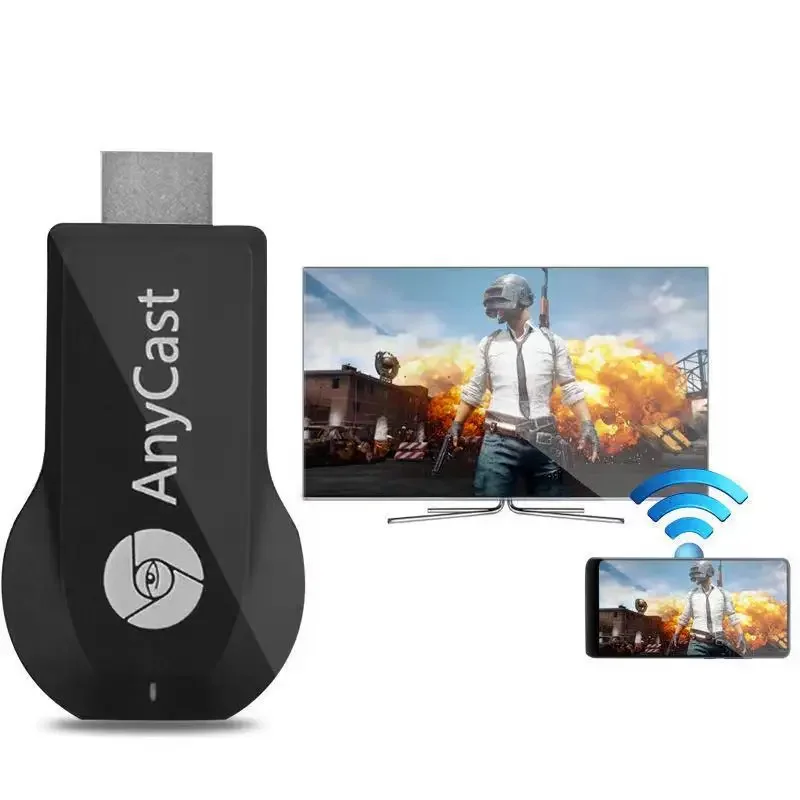 AnyCast M4 Plus 와이파이 디스플레이 무선 TV 스틱, 구글 HDMI 호환 리시버 미디어 TV 스틱, DLNA 에어플레이, iOS 안드로이드용, 1080P