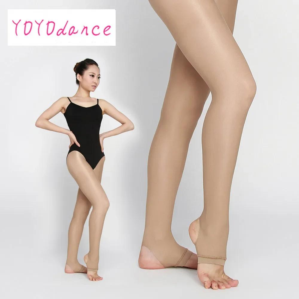 Shimmer Ballet Tights for Women, 40D Valentine\'s Day Stockings with Stirrup Pantalon, Kawaii Dance Pants