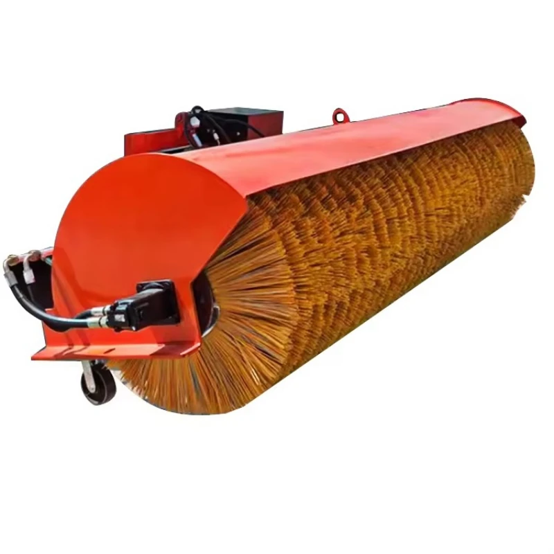 Excavator snow removal machine roller snow removal brush, suitable for winter snow removal operations