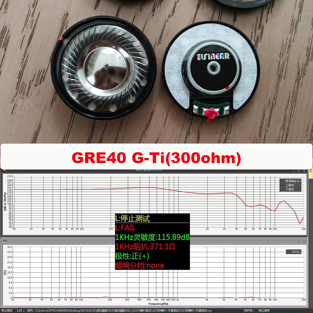 ELFINEAR GRE40 G-Ti 40mm 4. Generation Graphene Verbesserte Einheit Audiophiler Kopfhörertreiber – Detail 2