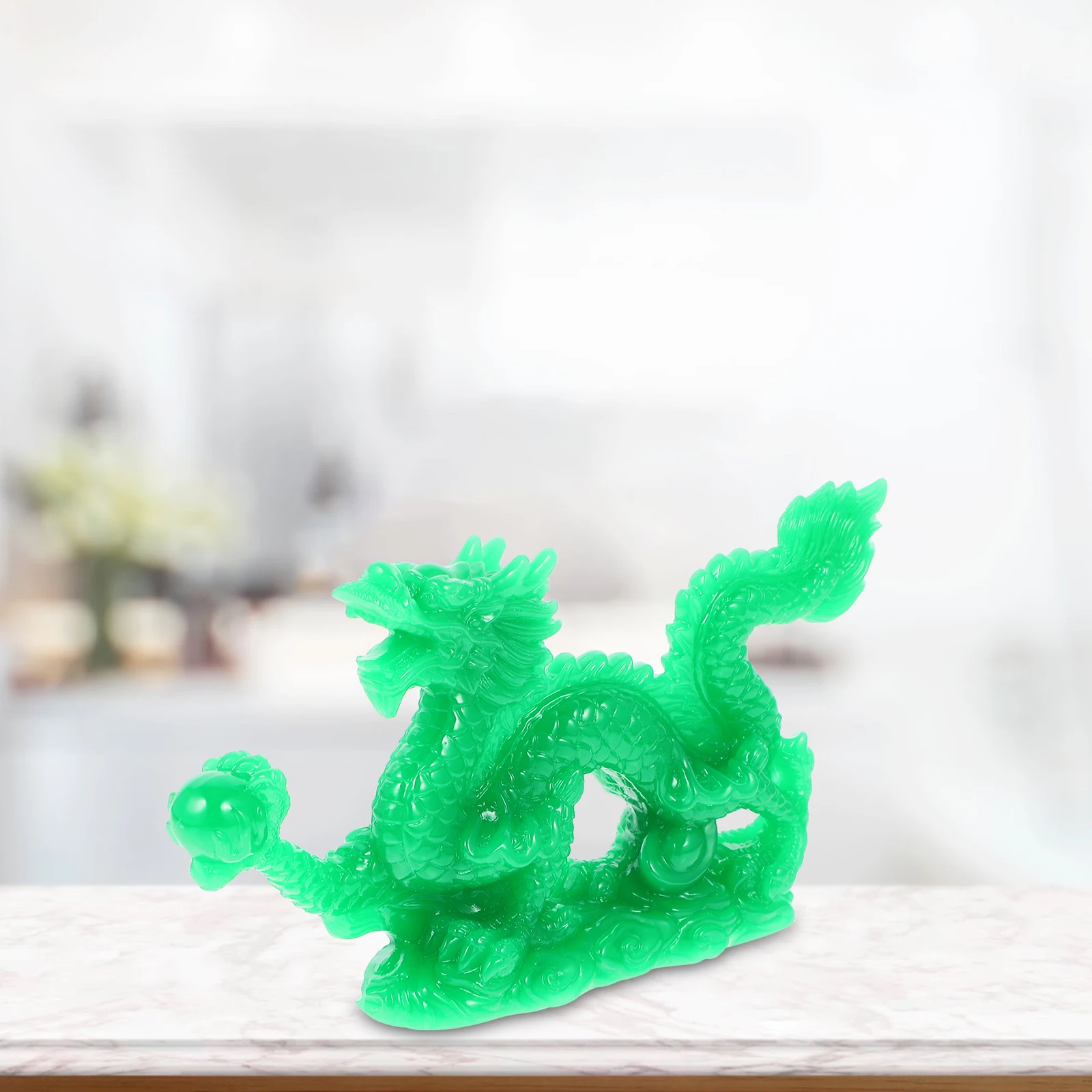 

Chinese Dragon Resin Statue Small Desktop Craft Decoration for Home Office Luck Prosperity Chinese Dragon Statues