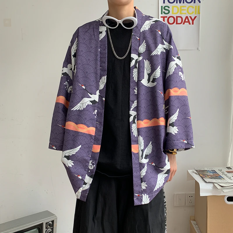 Japanese shirt men kimono Chinese kimono geisha new arrival Japanese street clothing harajuku kimono