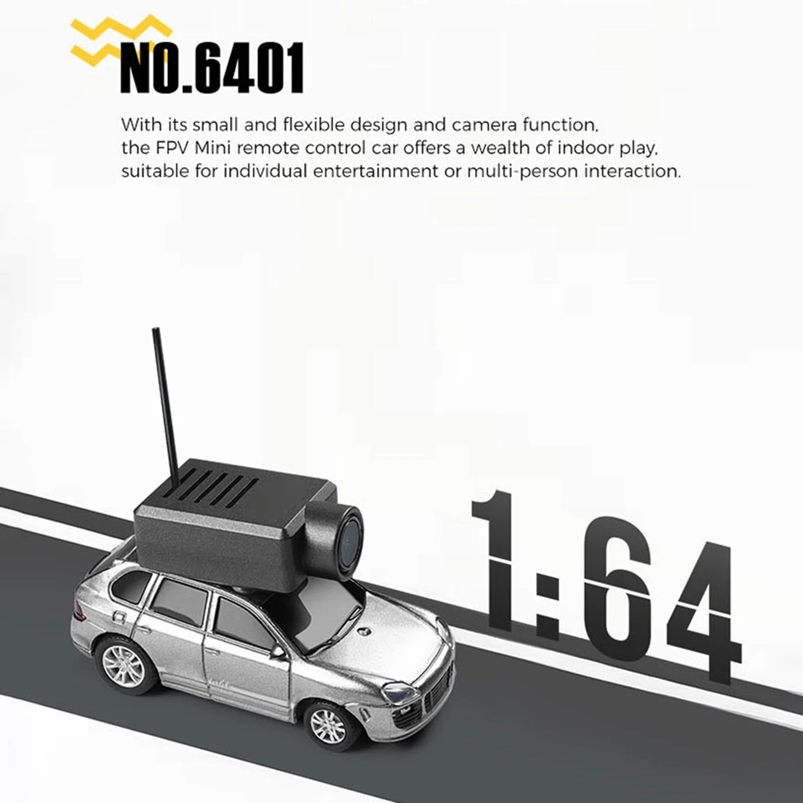 سيارة كاميرا RC صغيرة بمقياس 1:64، لعبة سيارة يتم التحكم فيها عن بعد 2.4G مع كاميرا مغناطيسية عالية الدقة، أضواء LED، لعبة ممتعة للأطفال والكبار