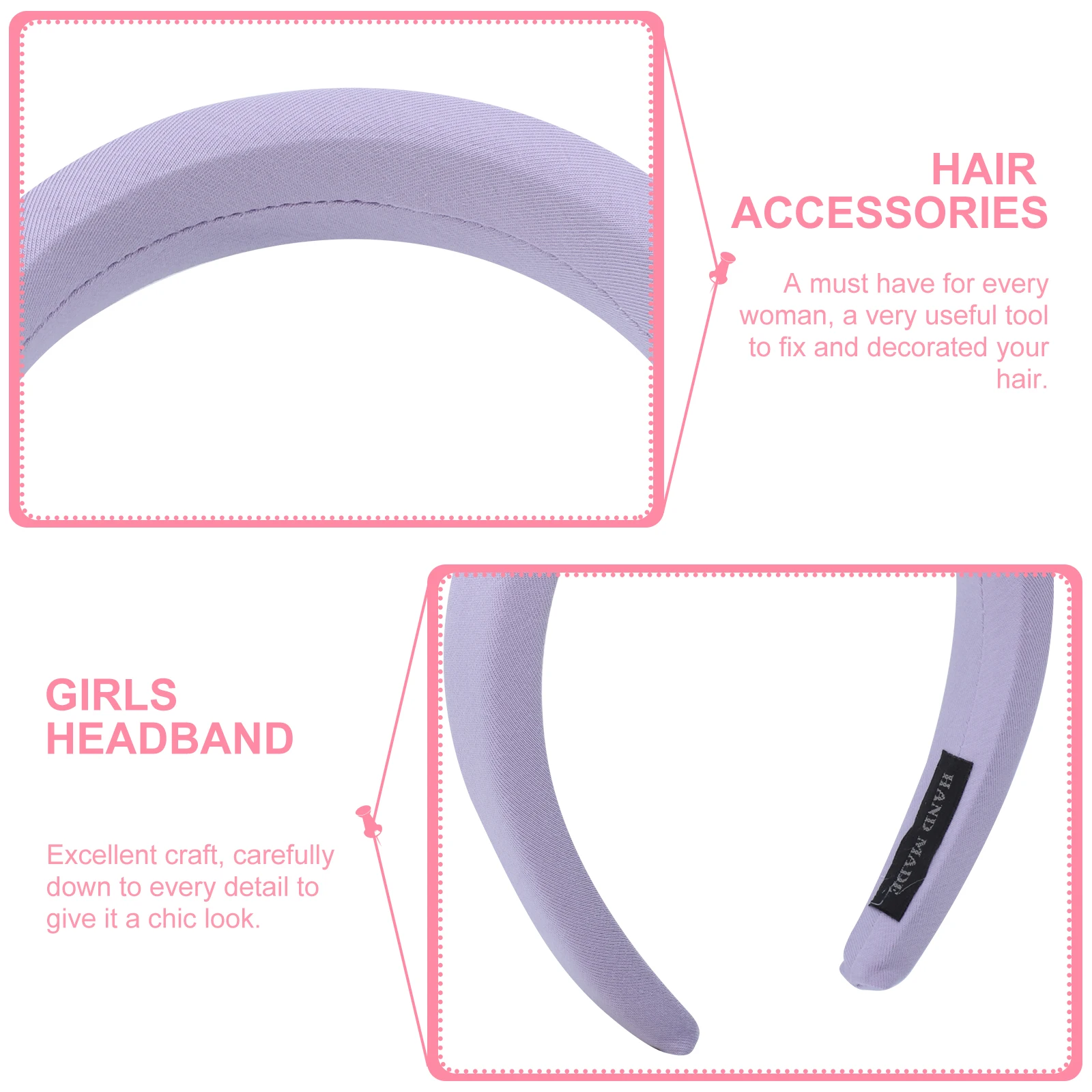 

Wide Thick Sponge Pure Color Hairb Simple Broad Fabric Girls Headb Face Washing Hairb Hair Accessories Women Headb