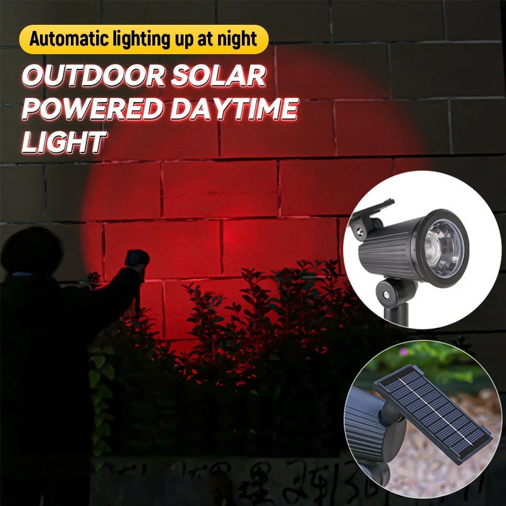 New 9 LED Solar Spotlights Outdoor IP65 Waterproof Brightness Adjustable Spot Light Garden Backyard Driveway Patio Decor Lamp