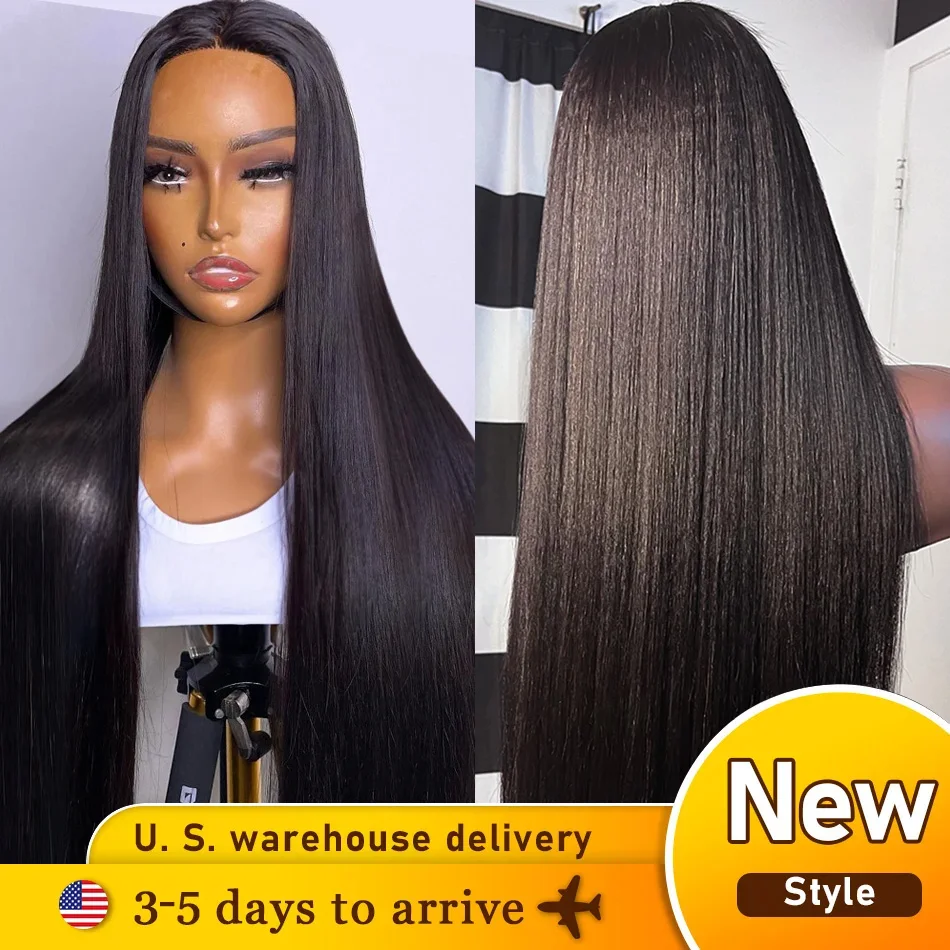 30 40 Inch Bone Straight Transparent 13x6 Lace Frontal Human Hair Wigs 250 Density Brazilian Remy 13x4 Lace Front Wig For Women