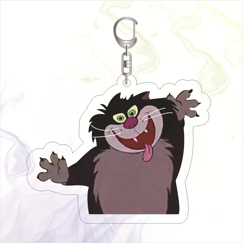 Porte-Clés de Dessin Animé Disney Cendrillon Lucifer, Pendentif en Acrylique, Danemark ge