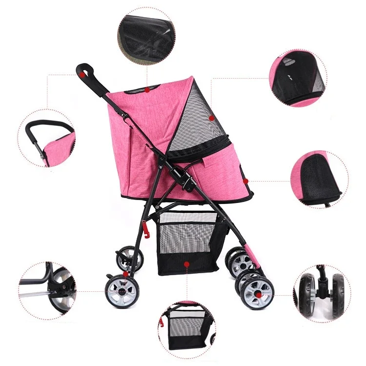 Pet Stroller,Lightweight Foldable Shock-Absorbing Stroller Suitable For Traveling With Pets