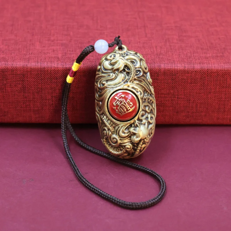 Yu Men's Portable Plaything Brass Craft Guan Gong Handheld Figurine view 2