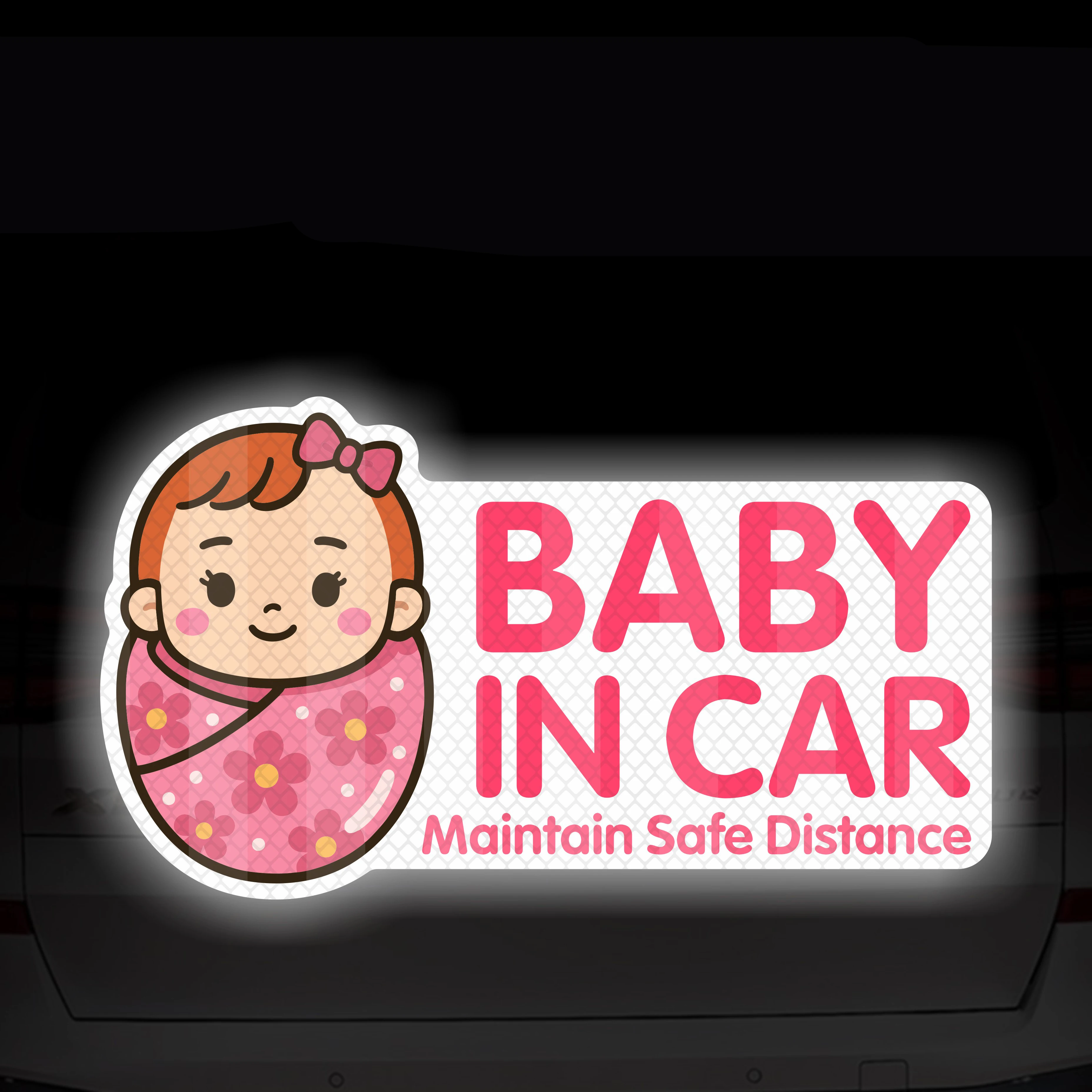 

Детские в автомобиле, высокоотражающие автомобильные магнитные наклейки, милые детские наклейки с рисунком, наклейки для авто, бампер, предупреждающий знак, аксессуары