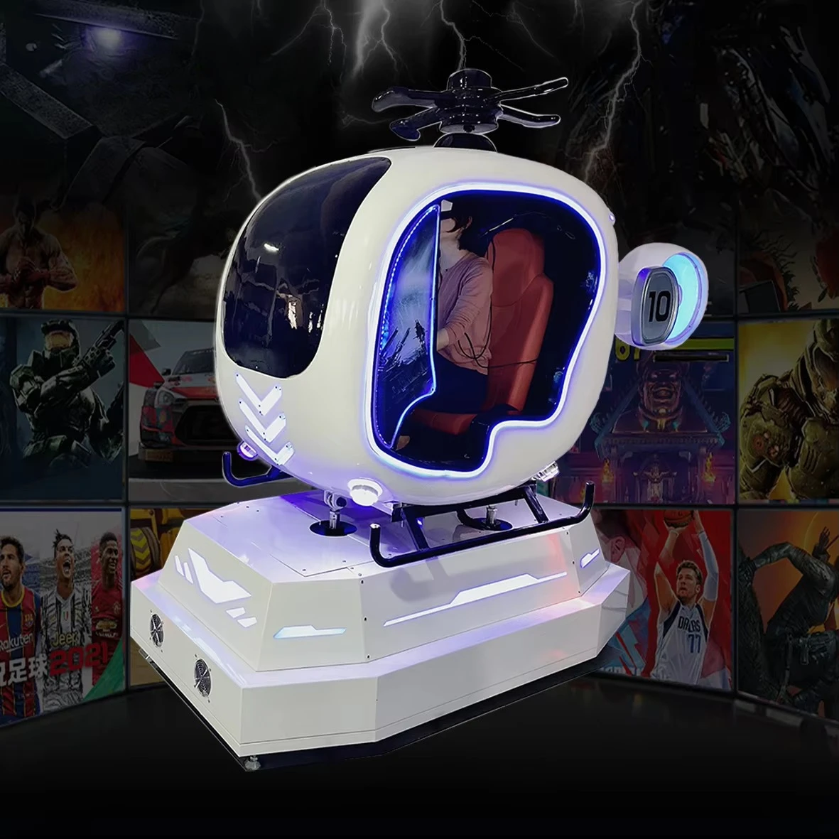 JAMMA Hot Sale Indoor Playground Amusement Park Products 9d Vr Simulator Vr Flight Simulator
