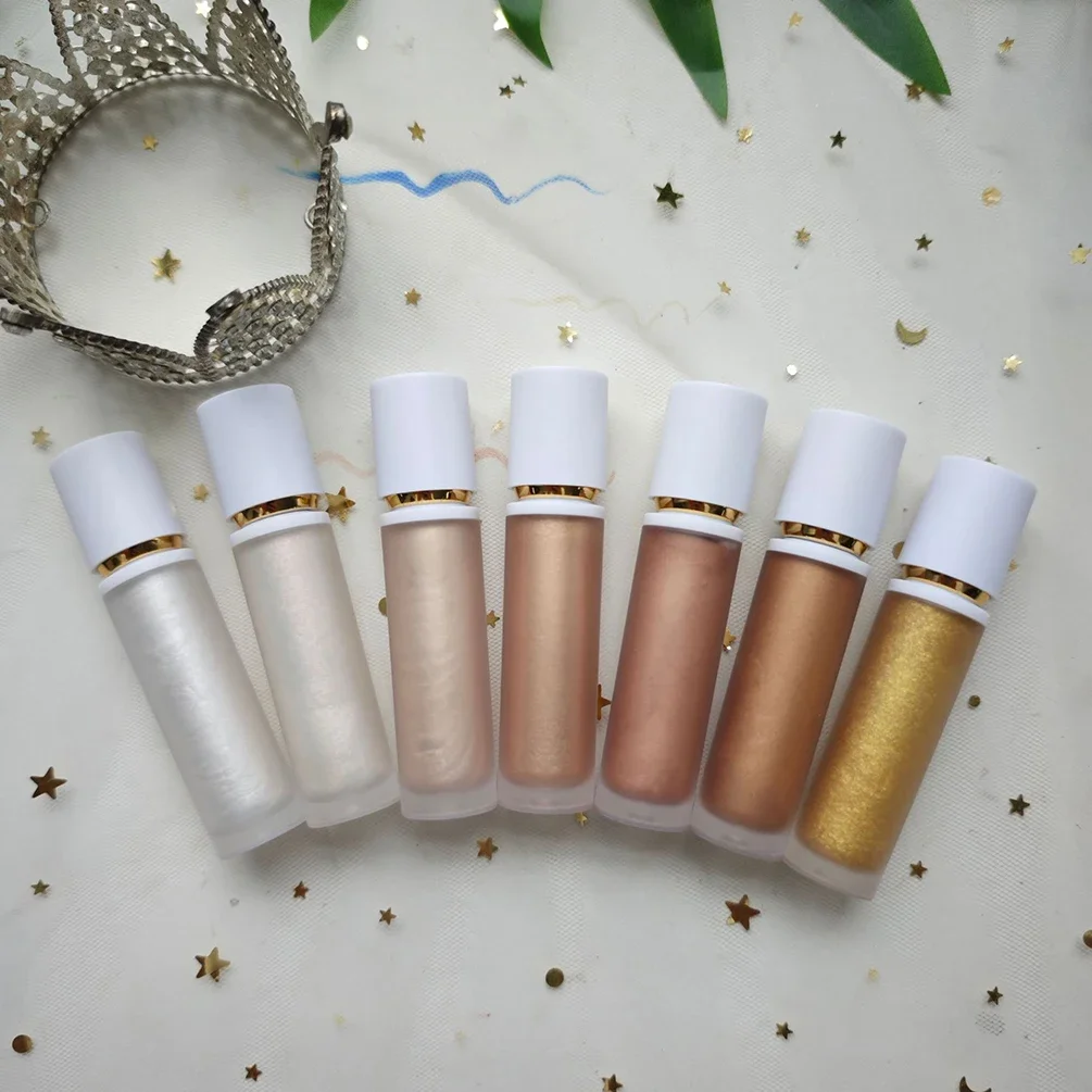 

7-color Private Label Liquid Highlighter Custom Logo Long-lasting Brighten Highlight Bulk Shiny High-gloss Epairing Makeup Vegan