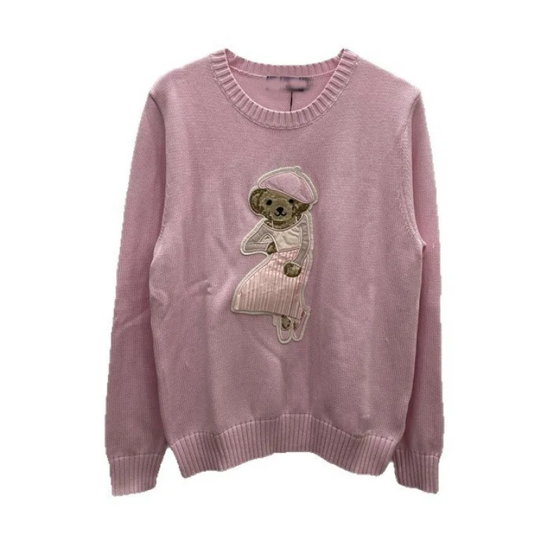 เสื้อสเวตเตอร์คอกลมผสมขนสัตว์น้ำหนักเบาสำหรับผู้หญิง - เสื้อถักแขนยาว เนื้อนุ่ม ระบายอากาศได้ดี สไตล์ลำลองหรูหรา