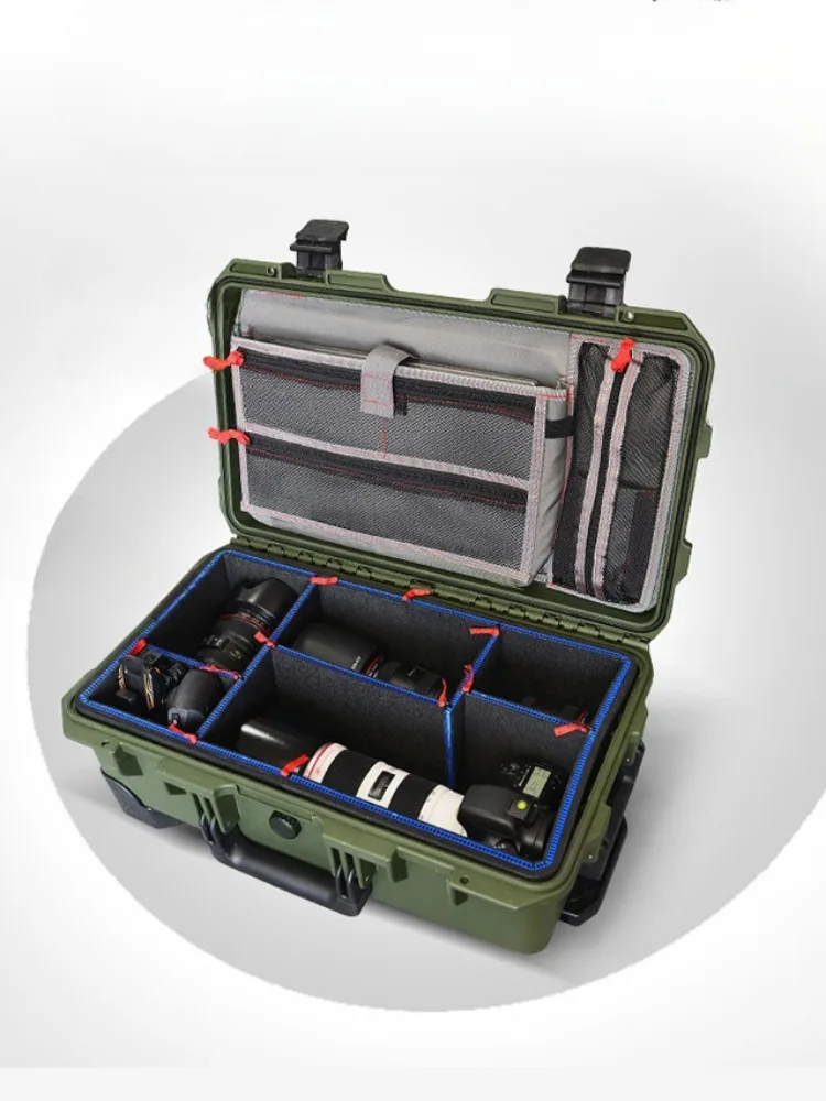 Safety Protector Hardware Organizer Tool Case Portable Box with Wheels Impact Resistant Tool Box Instrument Equipment Packaging