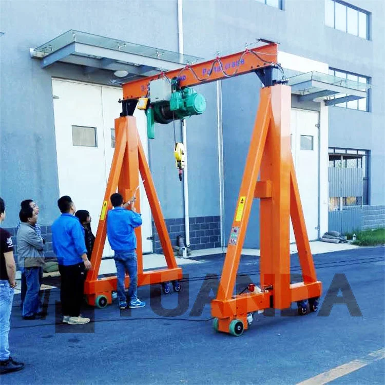 For Workshop mobile 1 2 3 5 8 10 15 20 25 ton electric lift travel mini portal small a frame portable hoist gantry crane with