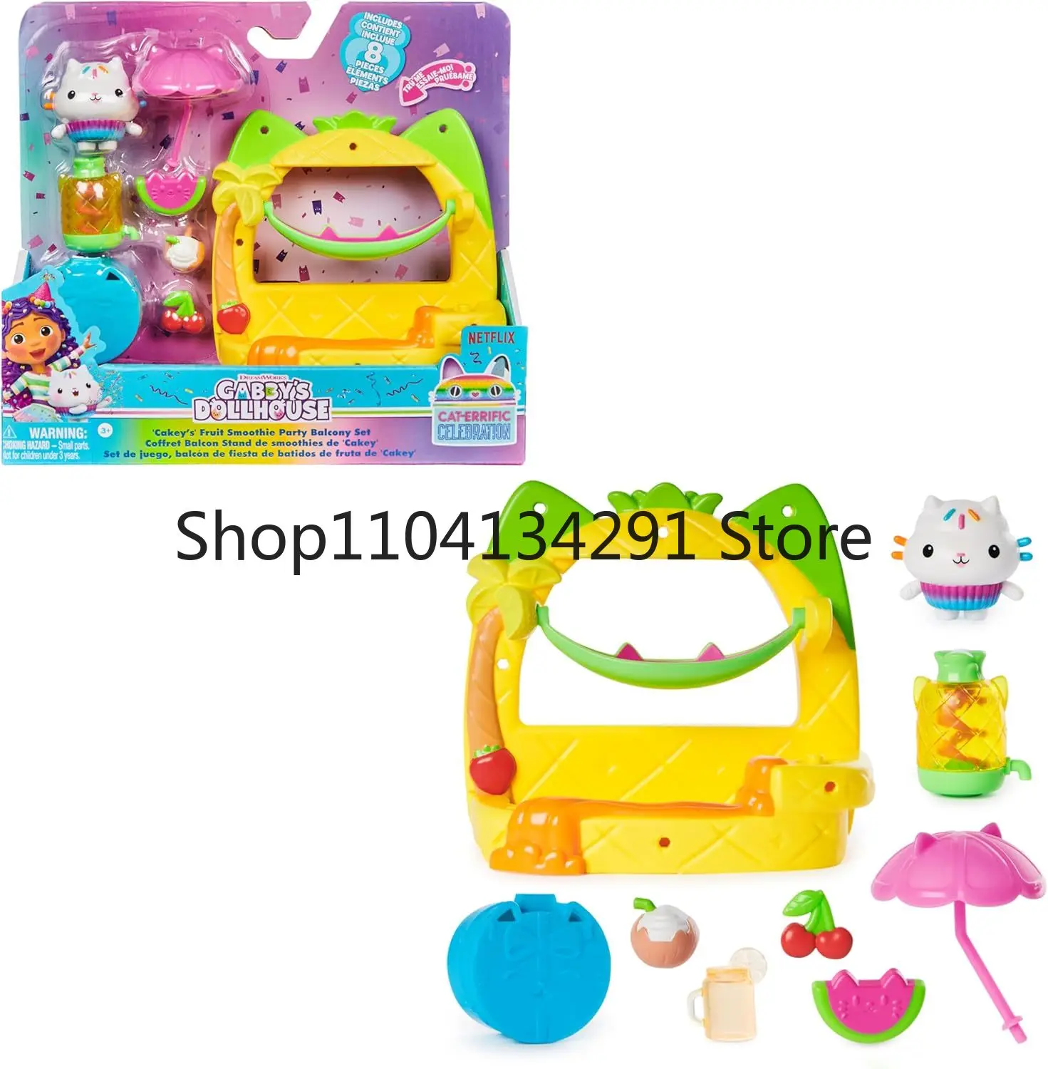 Casa de muñecas Gabby Original, Mini escena, pastel, gato, Doraemon, niña, juego de simulación, juguete para niños, caja ciega, regalo de cumpleaños coleccionable