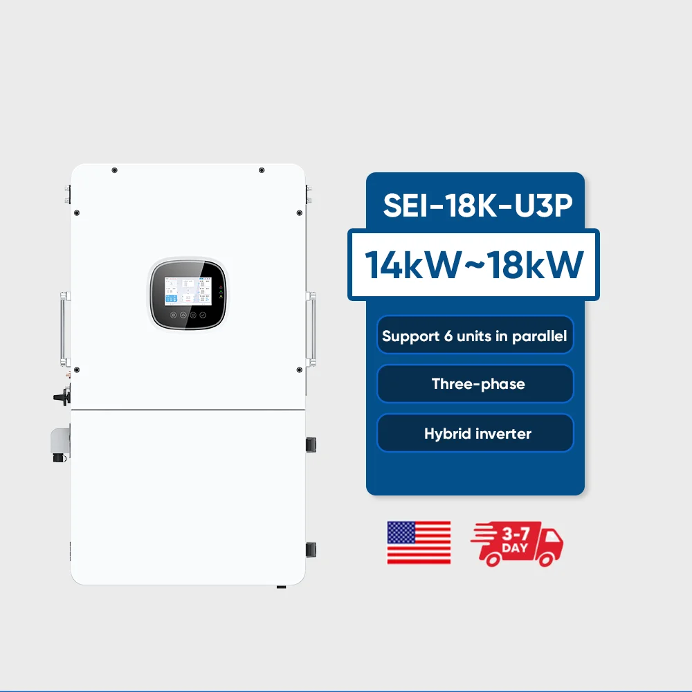 120/208V 14kW 16kW 18kW Three Phase Hybrid Solar Inverter SRNE SEI-18K-U3P US Version Inverters Match With 48V to 51.2V Battery