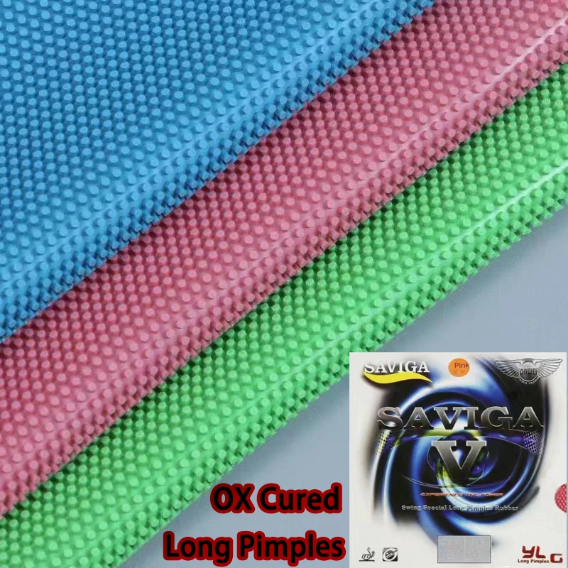 Colorful DAWEI SAVIGA V Long Pimples Table Tennis Rubber OX Cured Pink Green Blue Ping Pong Rubber Without Sponge ITTF Approved