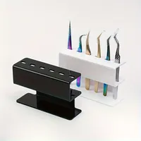 Acrylic Lash Extension Organizer - 360° Visible Salon Display Case with Tool Trays, Portable Dustproof Storage for Eyelash Techs
