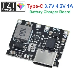 TZT 리튬 이온 18650 배터리 충전기 보드 DC-DC 스텝 업 부스트 모듈, DIY 키트 부품, USB C 타입, 3.7V, 4.2V, 1A, 5W, TP4056