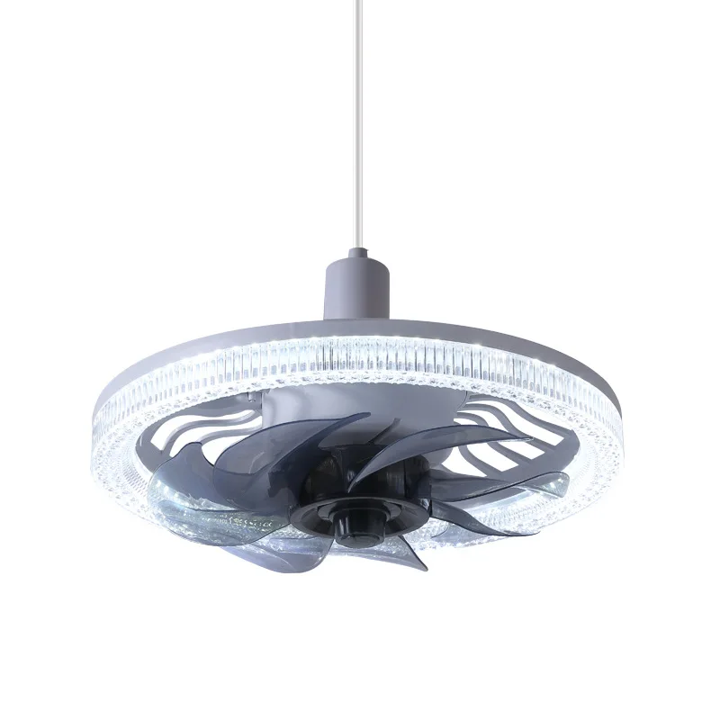 Smart 2-in-1 Ceiling Fan with Remote Control Lighting Lamp E27 Converter Base 85-265V Lighting Base for Bedroom and Living Room