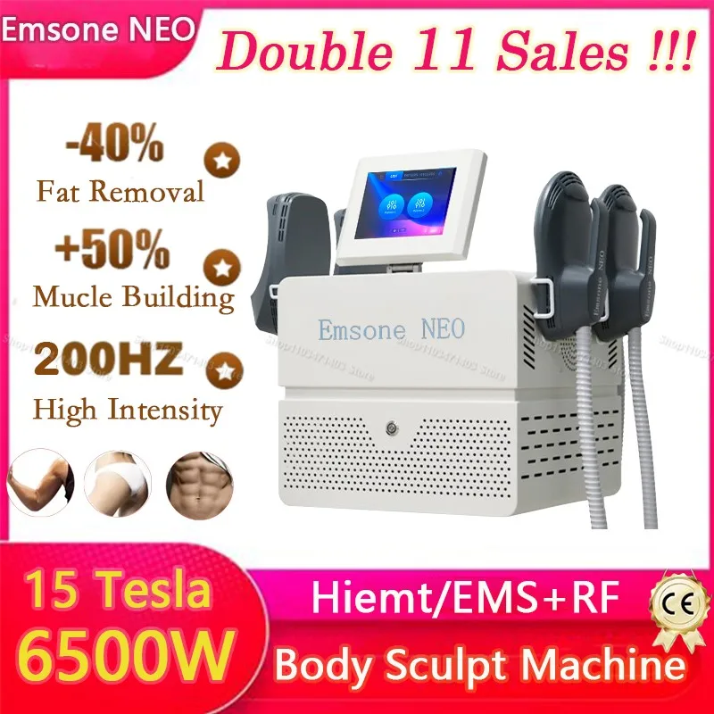 

200HZ 6500W ems body sculpt machine Fat Burning Muscle Stimulation 15Tesla Emsone NEO Hiemt RF Sculpting Machine Electromagnetic